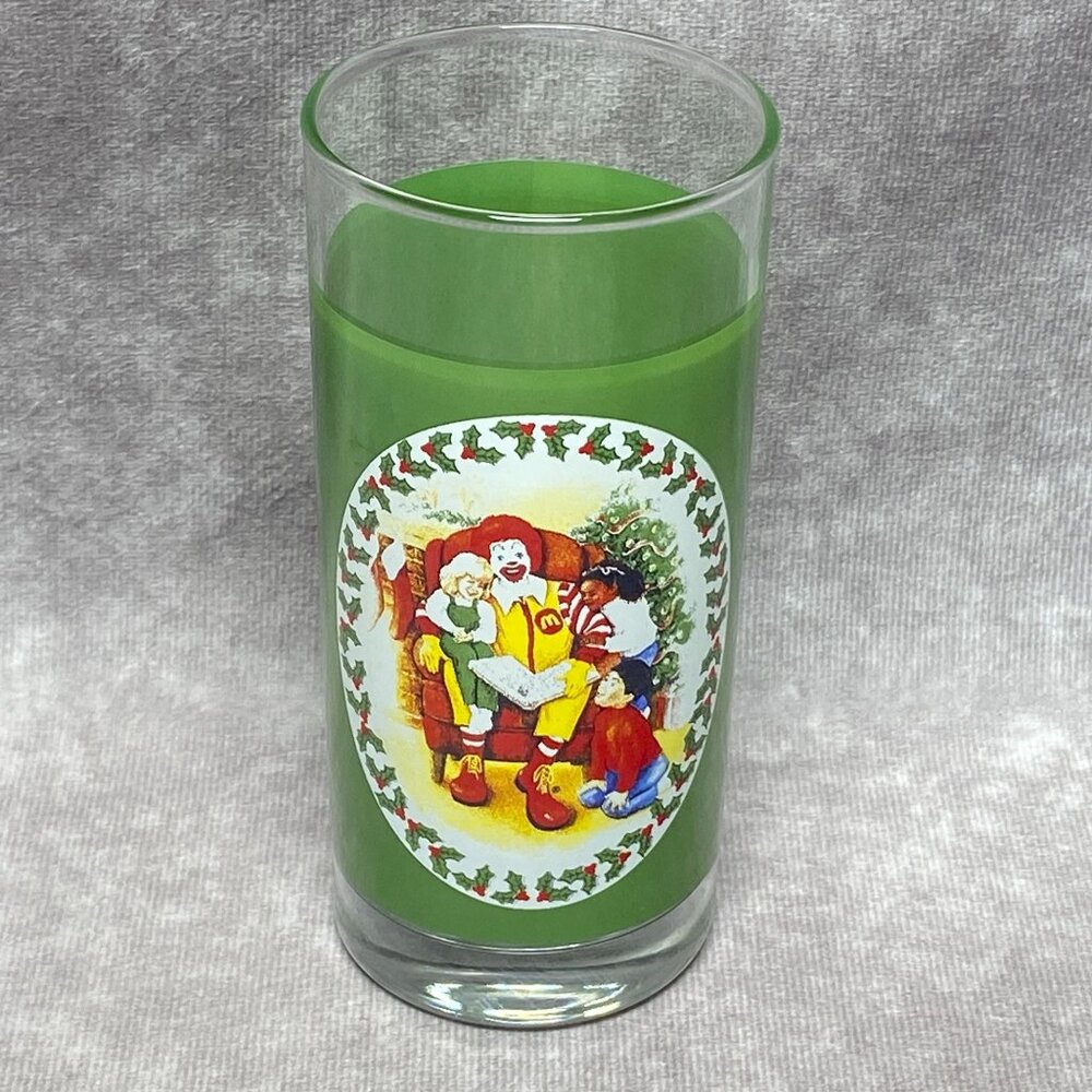 Vintage McDonald's Christmas Glass With Ronald McDonald & Kids